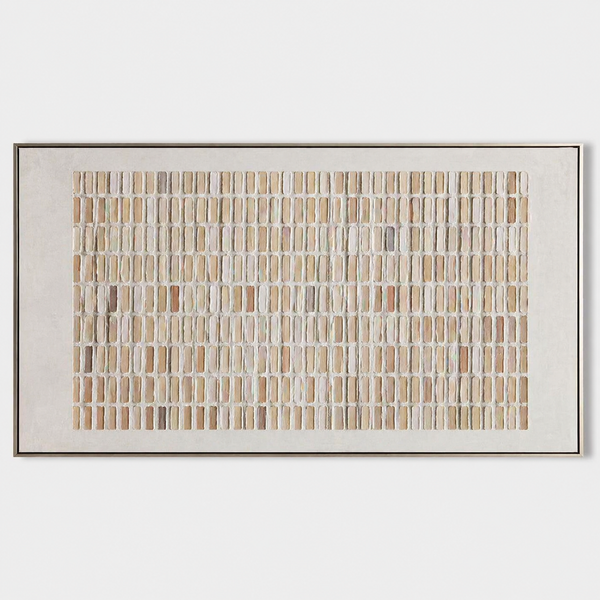 Wabi-Sabi Wall Art - Textured Grid