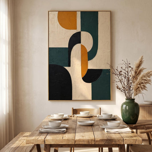 Abstract Art Painting - Geometric Echo
