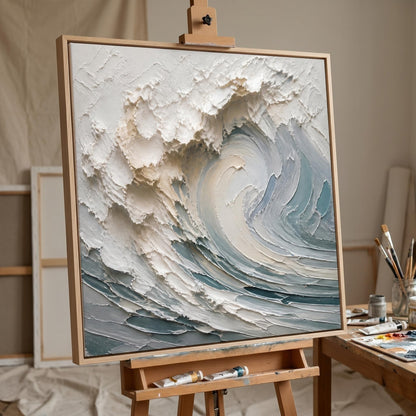 3D Textured Painting - Coastal Wave Crest