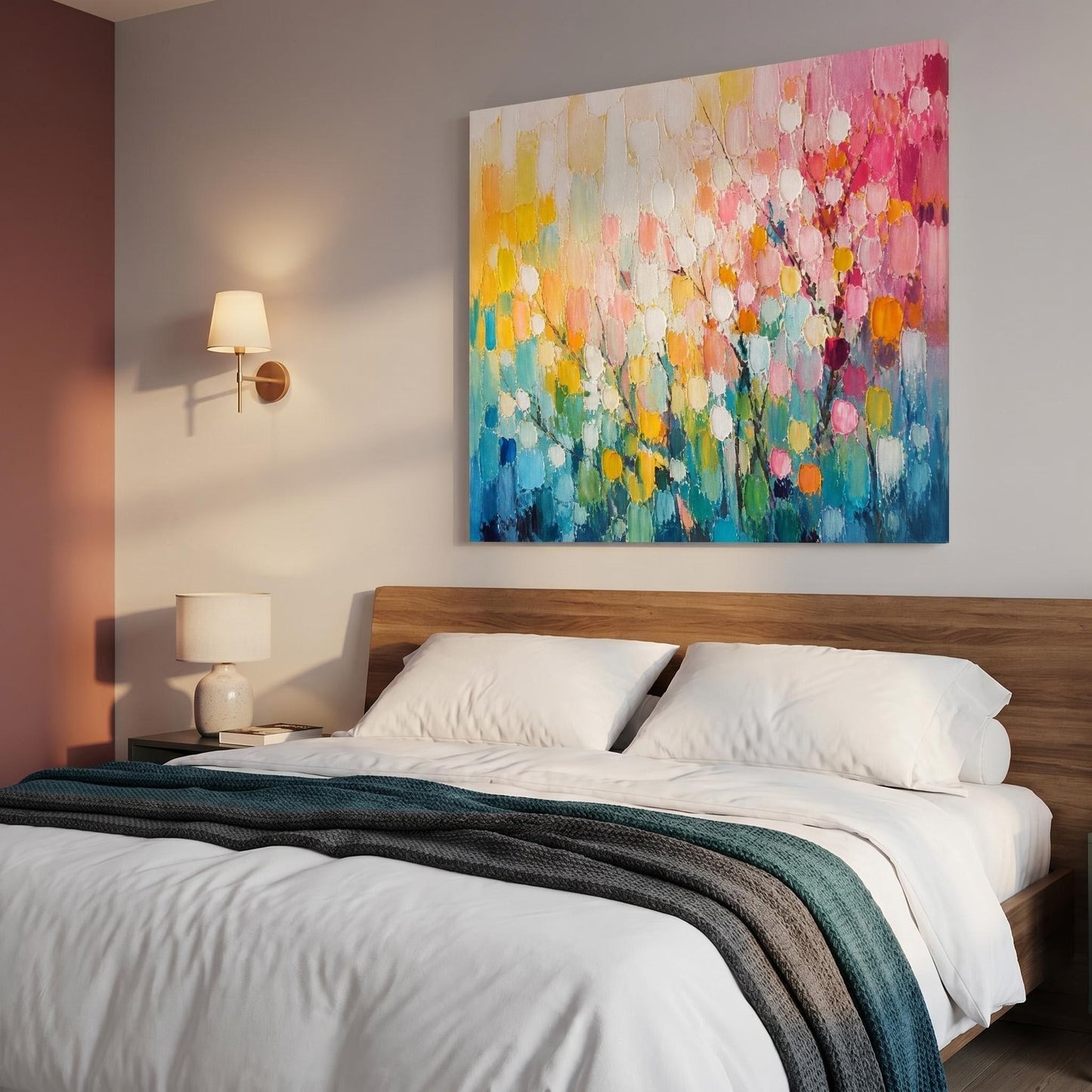 Abstract Art Painting - Petal Palette Ripples