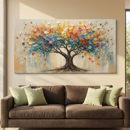 3D Textured Painting - Rainbow Tree of Life