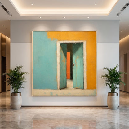 Abstract Art Painting - Minimalist Doorway Palette