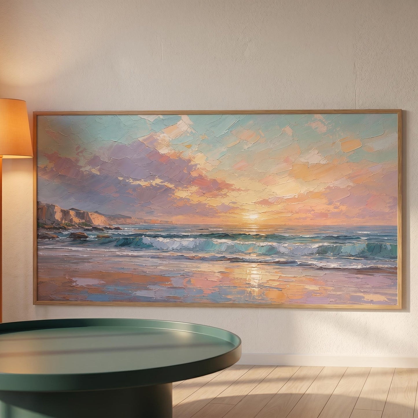 Contemporary Wall Art - Sunset Coastal Glow