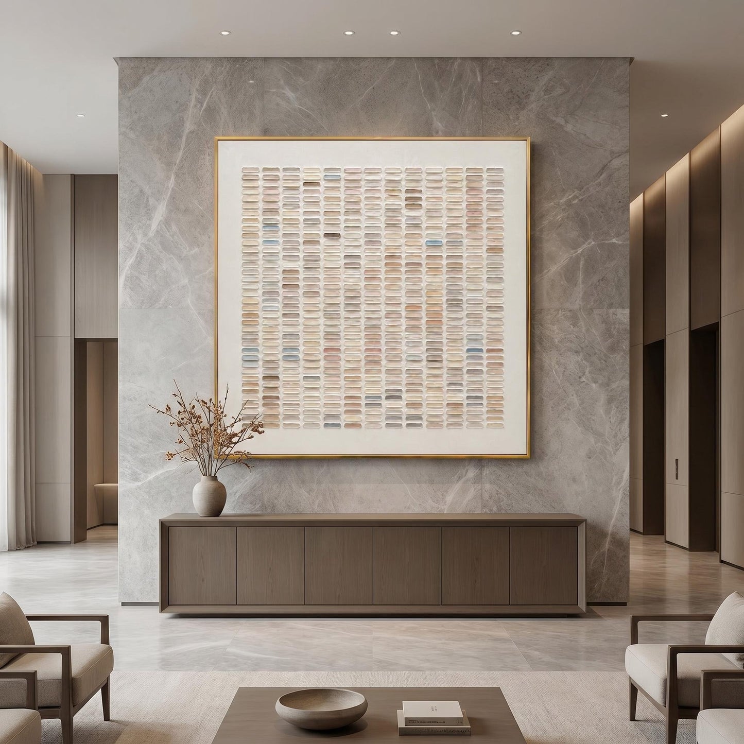 Wabi-Sabi Wall Art - Gradient Grid
