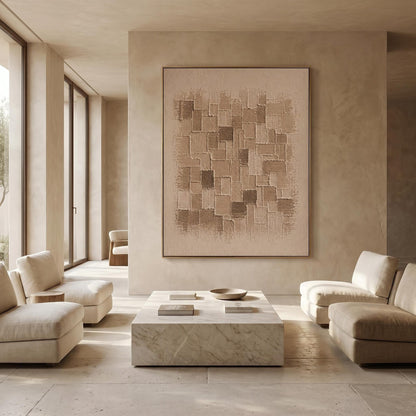 Wabi-Sabi Wall Art - Textured Mosaic