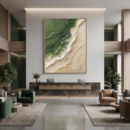 3D Textured Painting - Verdant Shoreline