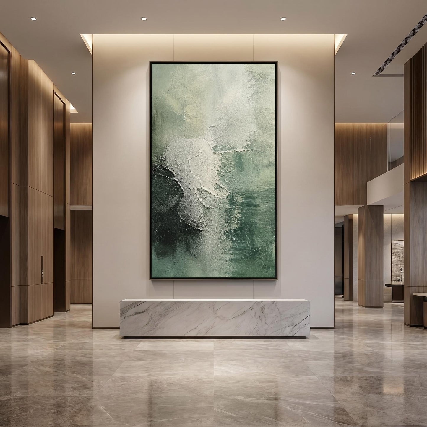 3D Textured Painting - Sage Green Mist