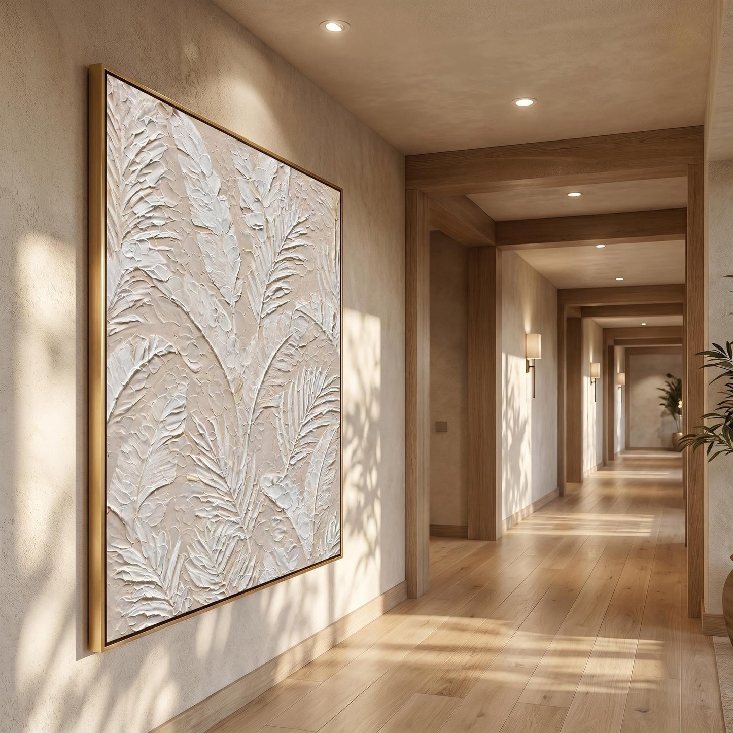 Wabi-Sabi Wall Art - Textured Palms