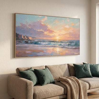 Contemporary Wall Art - Sunset Coastal Glow