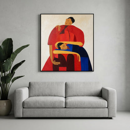 Colorful Painting- Tender Embrace