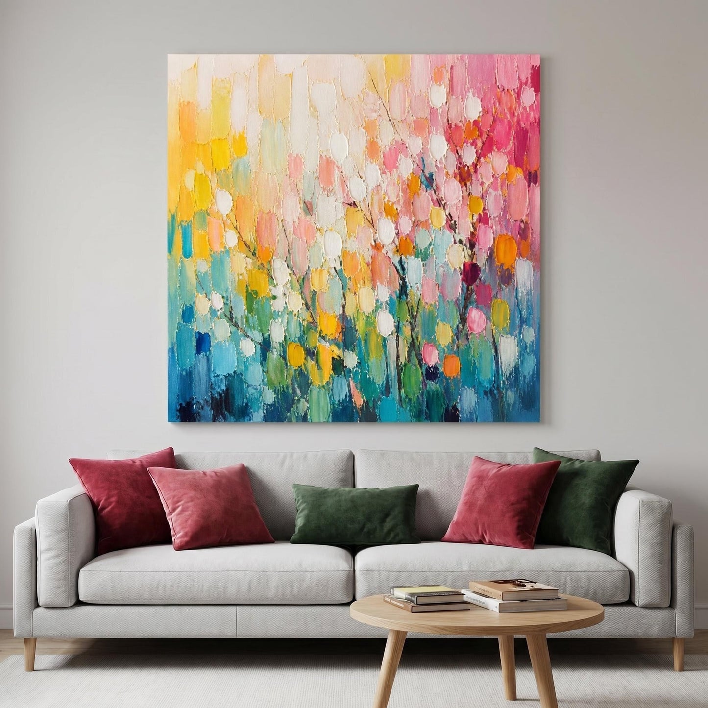 Abstract Art Painting - Petal Palette Ripples