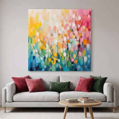 Abstract Art Painting - Petal Palette Ripples
