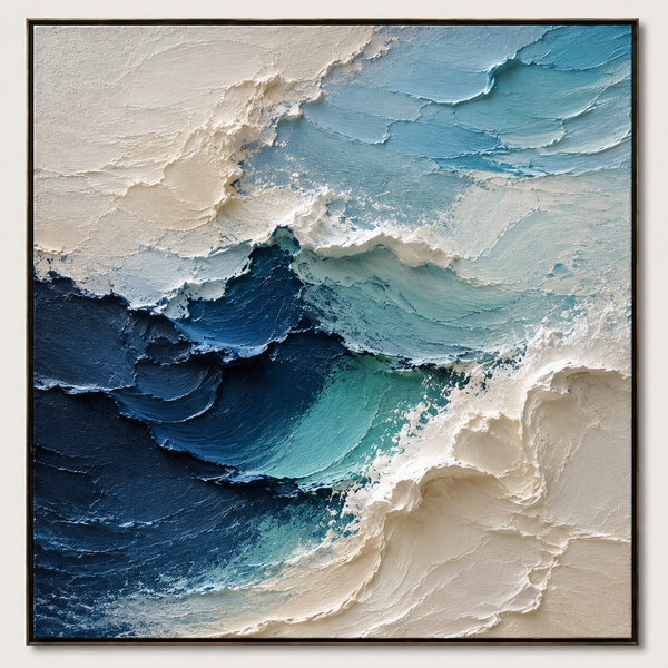 Abstract Art Painting - Textured Ocean Tide