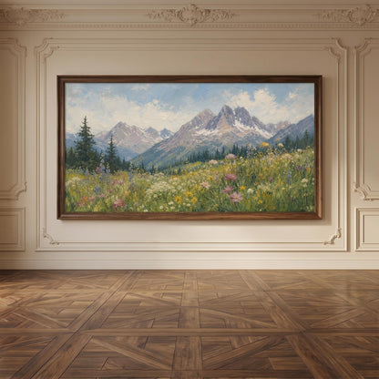 Wabi-Sabi Wall Art - Textured Mountain Meadow