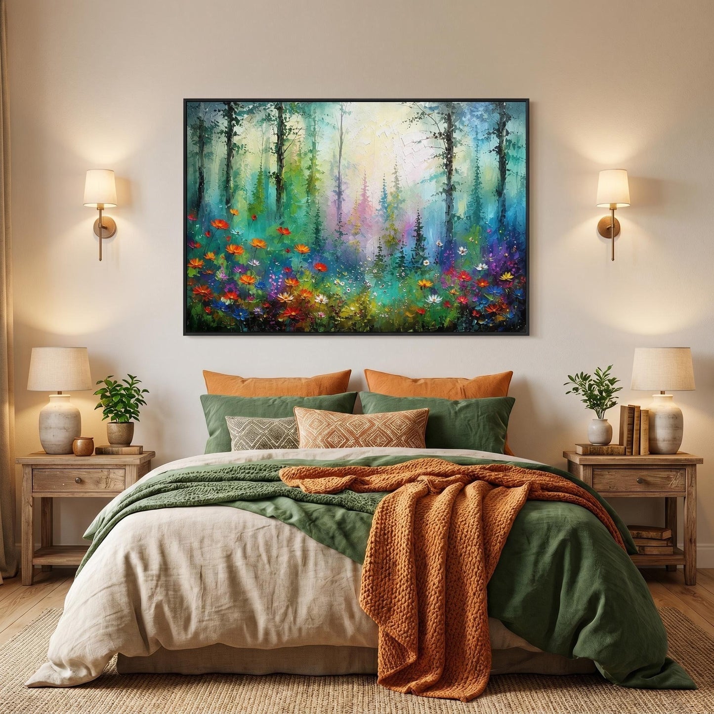 Colorful Painting - Enchanted Forest Floral