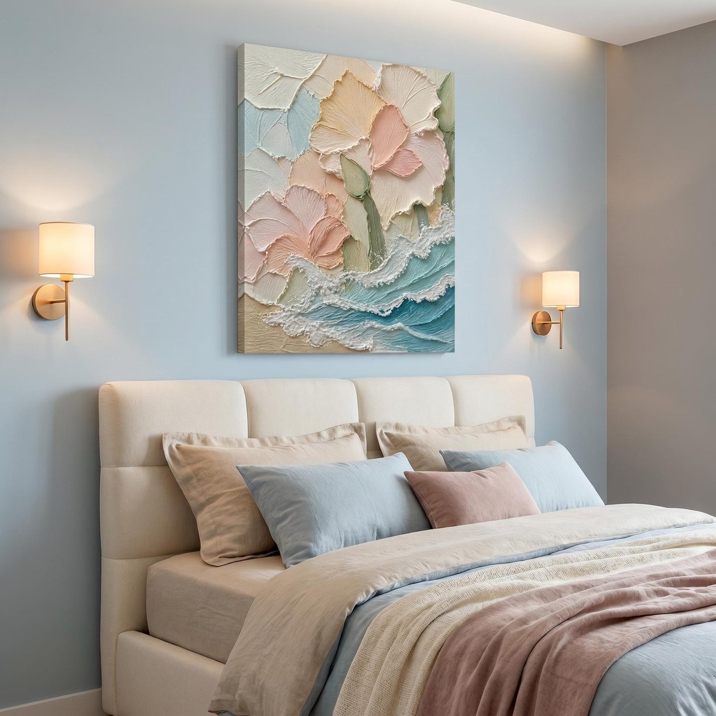 Minimalism - Pastel Floral Waves