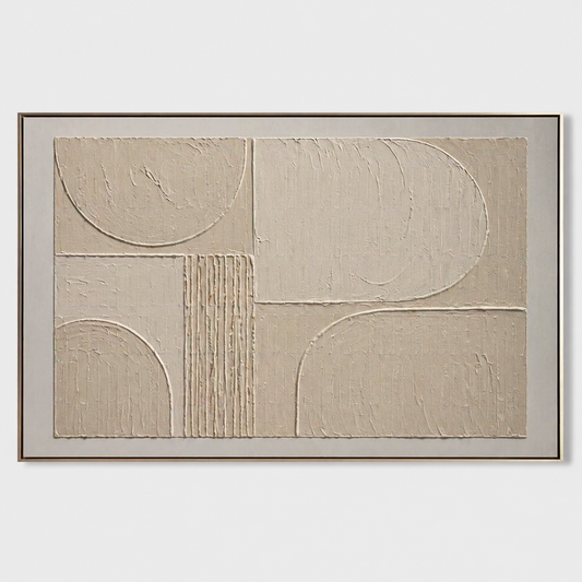 Wabi-Sabi Wall Art - Textured Arcs