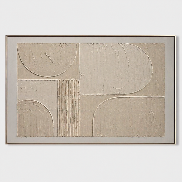 Wabi-Sabi Wall Art - Textured Arcs