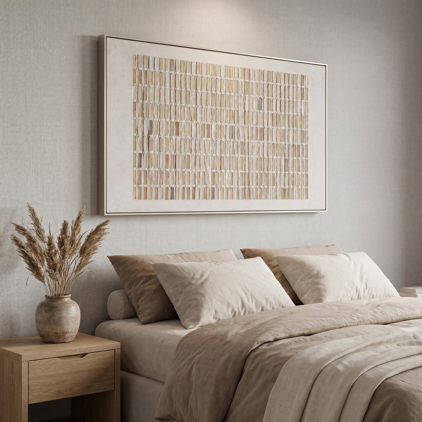 Wabi-Sabi Wall Art - Textured Grid