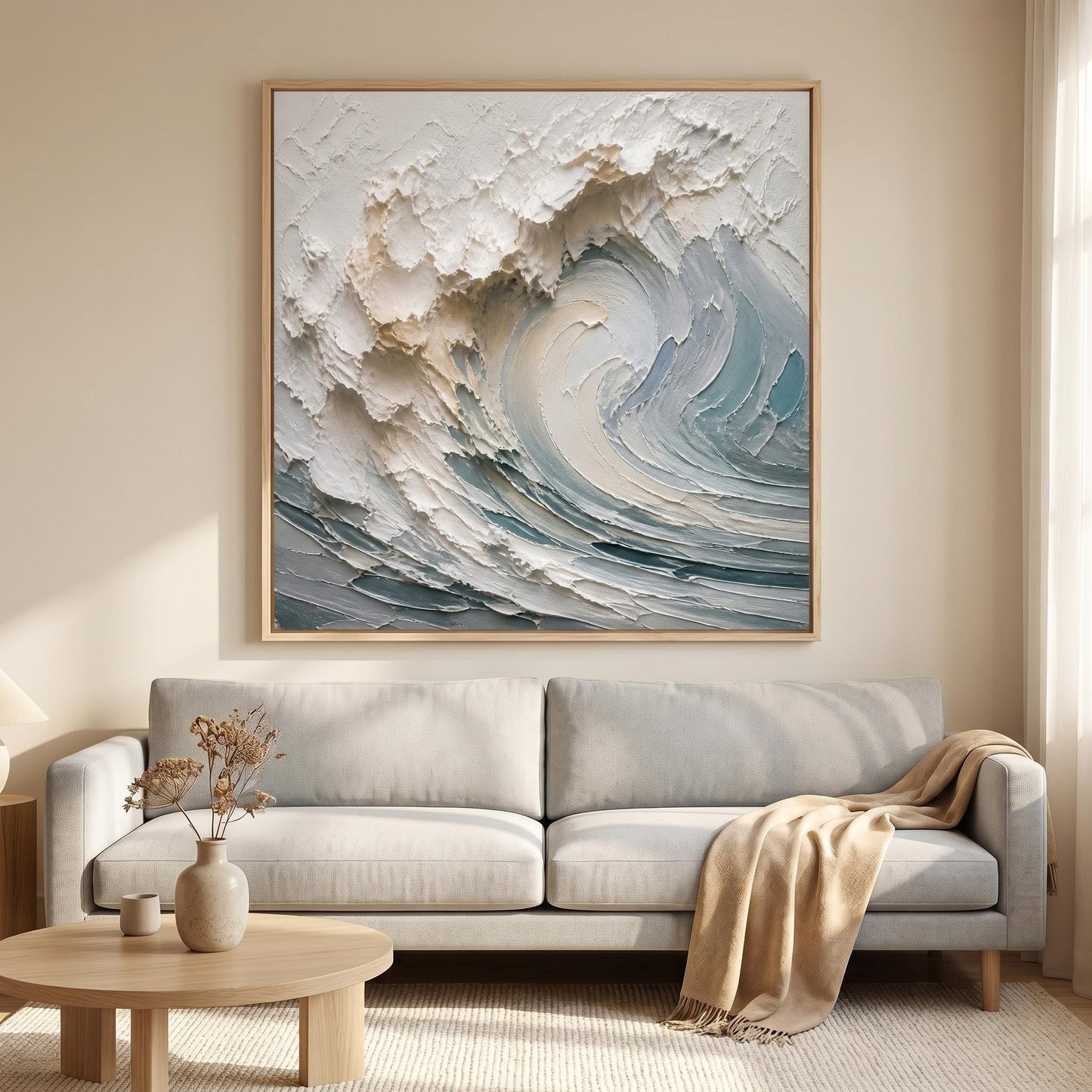 3D Textured Painting - Coastal Wave Crest
