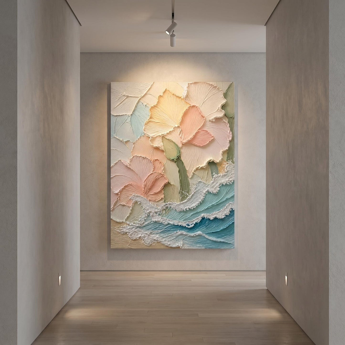 Minimalism - Pastel Floral Waves