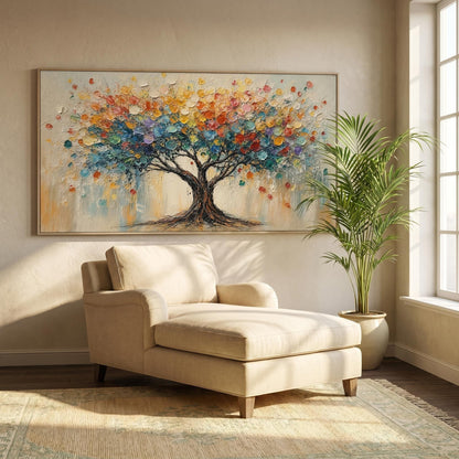 3D Textured Painting - Rainbow Tree of Life