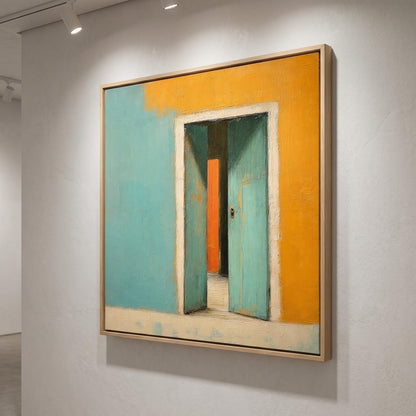Abstract Art Painting - Minimalist Doorway Palette
