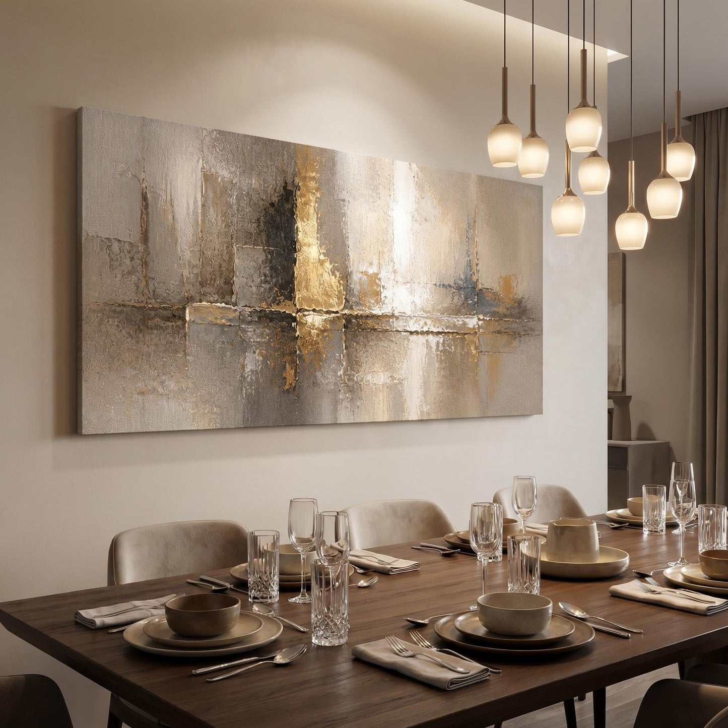 Contemporary Wall Art- Gilded Reflections