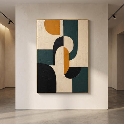 Abstract Art Painting - Geometric Echo