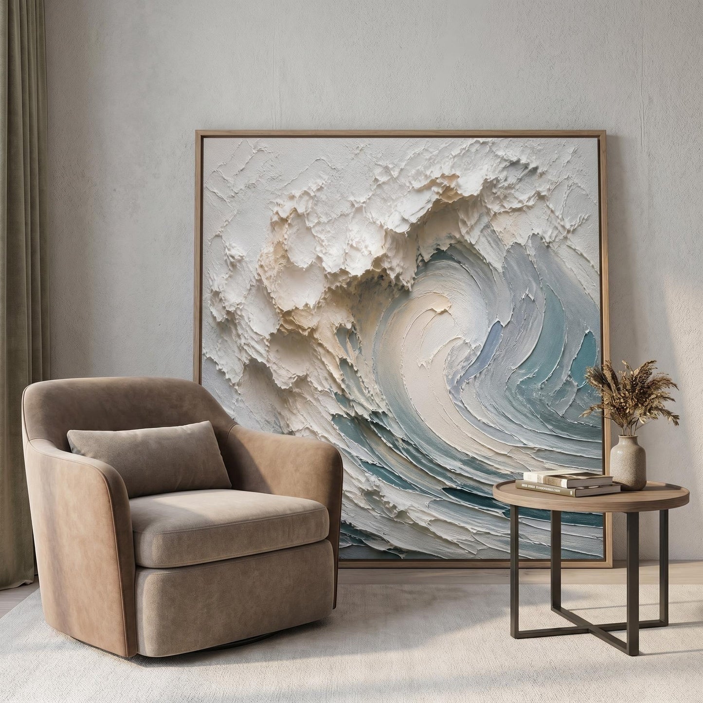 3D Textured Painting - Coastal Wave Crest