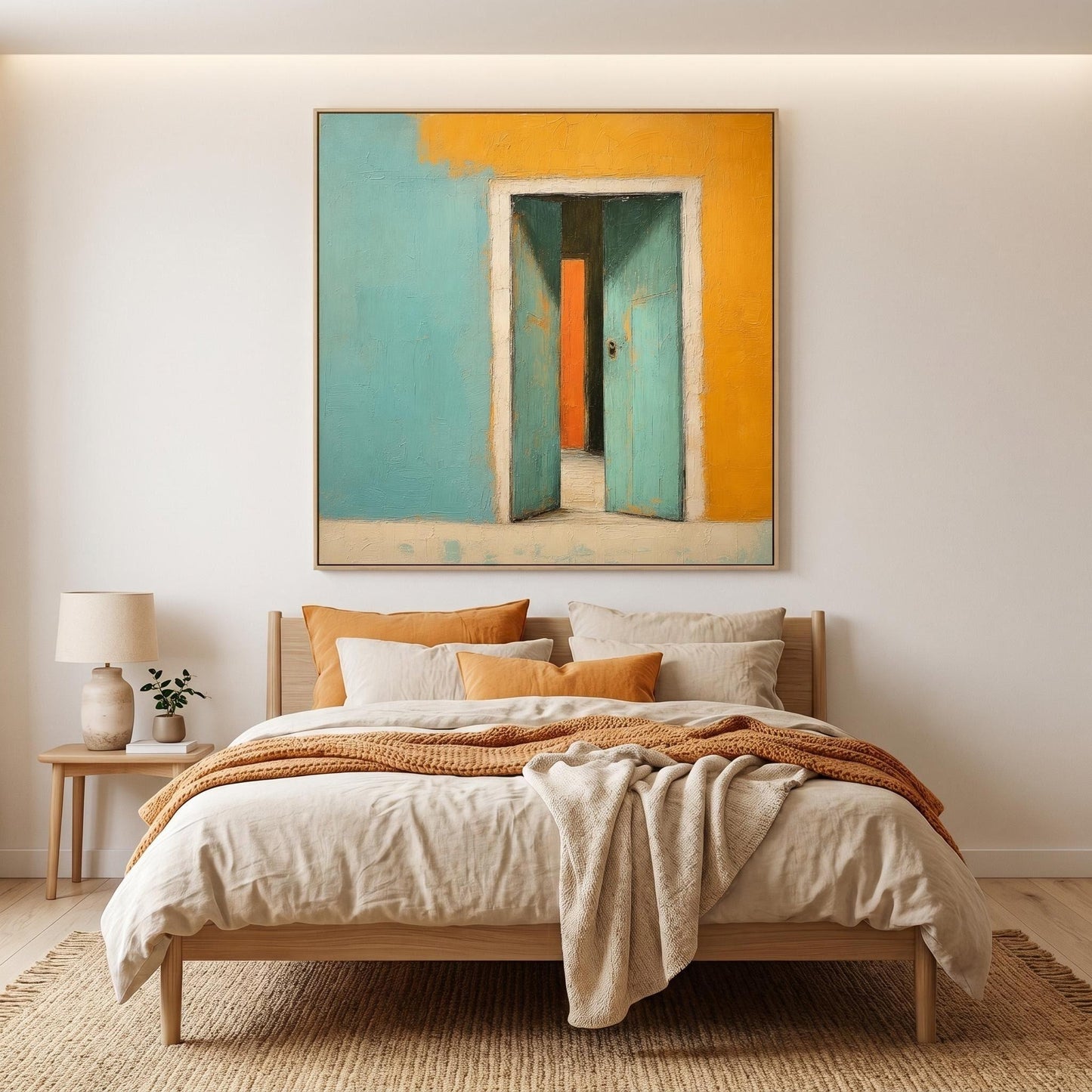 Abstract Art Painting - Minimalist Doorway Palette
