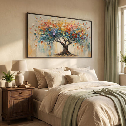 3D Textured Painting - Rainbow Tree of Life