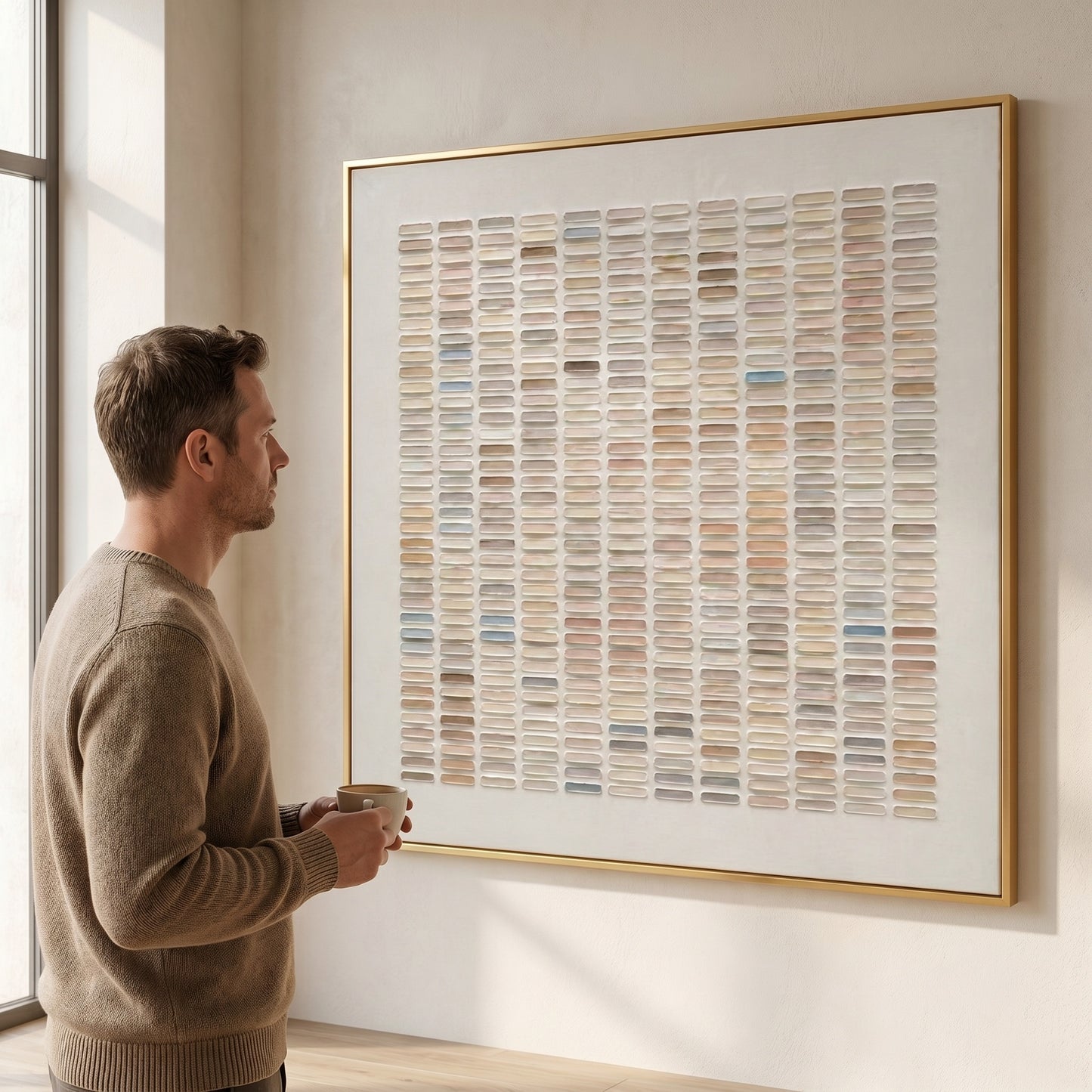 Wabi-Sabi Wall Art - Gradient Grid