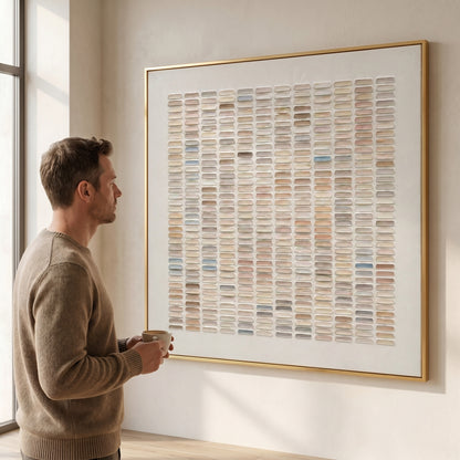Wabi-Sabi Wall Art - Gradient Grid