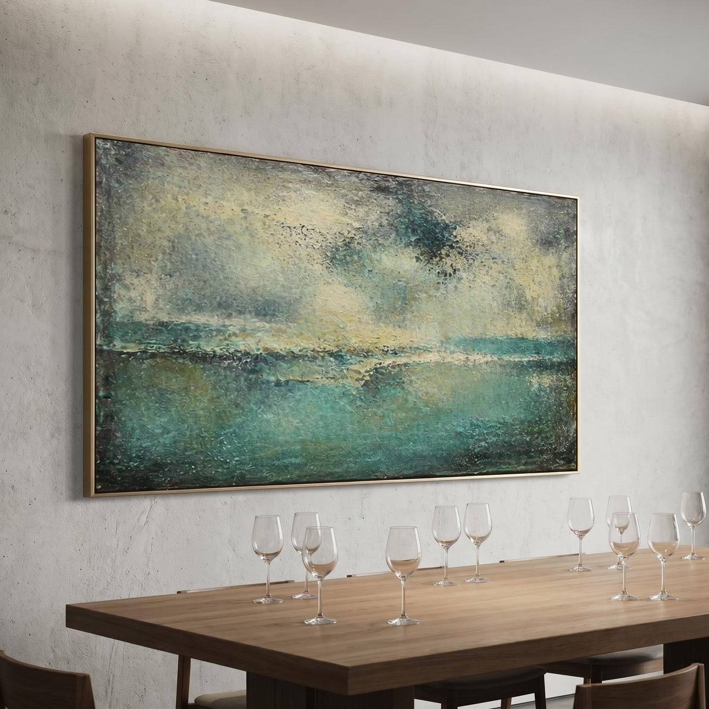 Abstract Art Painting - Misty Horizon