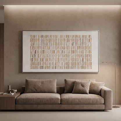 Wabi-Sabi Wall Art - Textured Grid