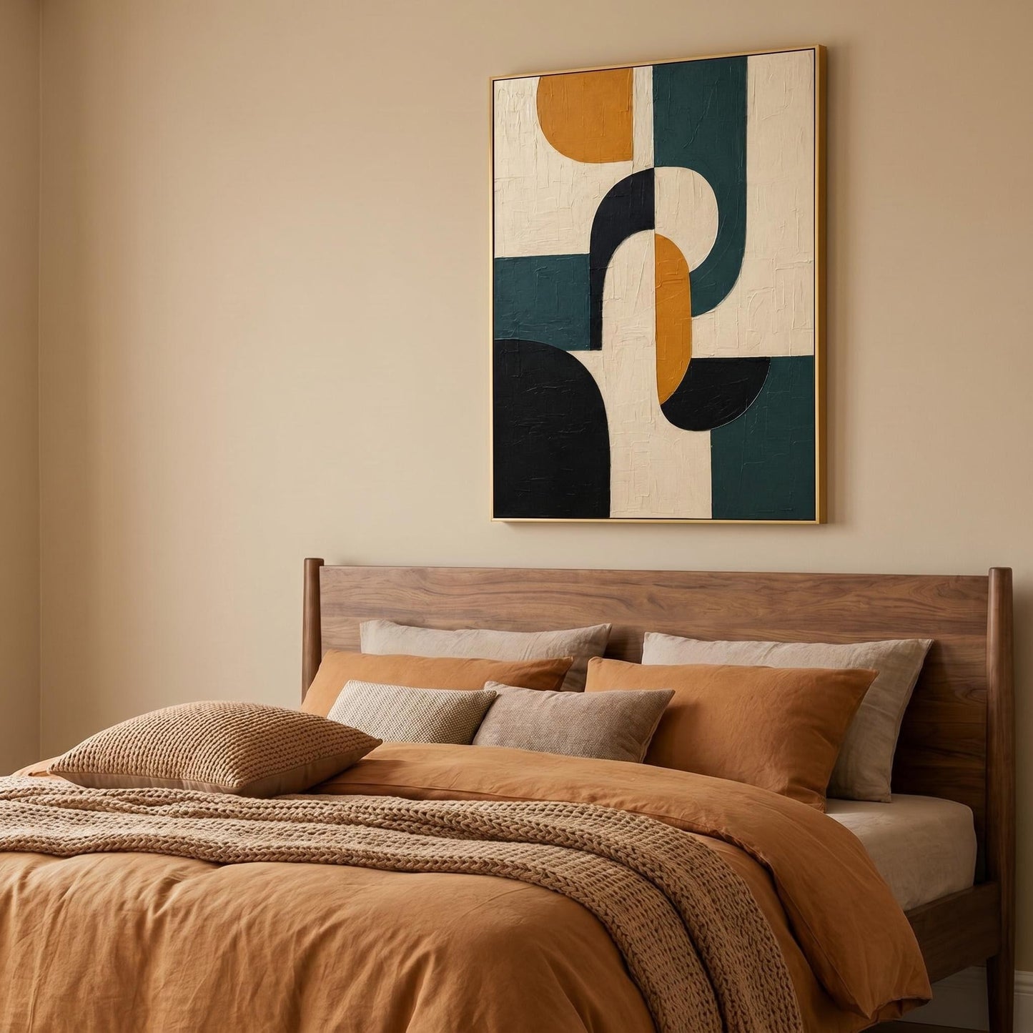 Abstract Art Painting - Geometric Echo