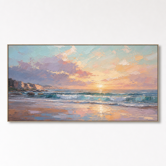 Contemporary Wall Art - Sunset Coastal Glow