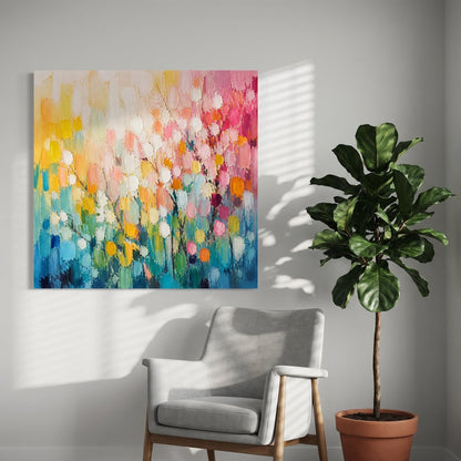 Abstract Art Painting - Petal Palette Ripples