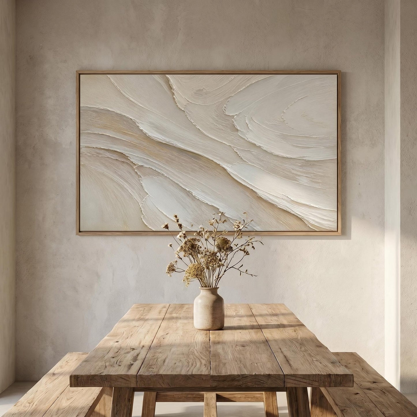 Wabi-Sabi Wall Art - Earthy Textured Tides