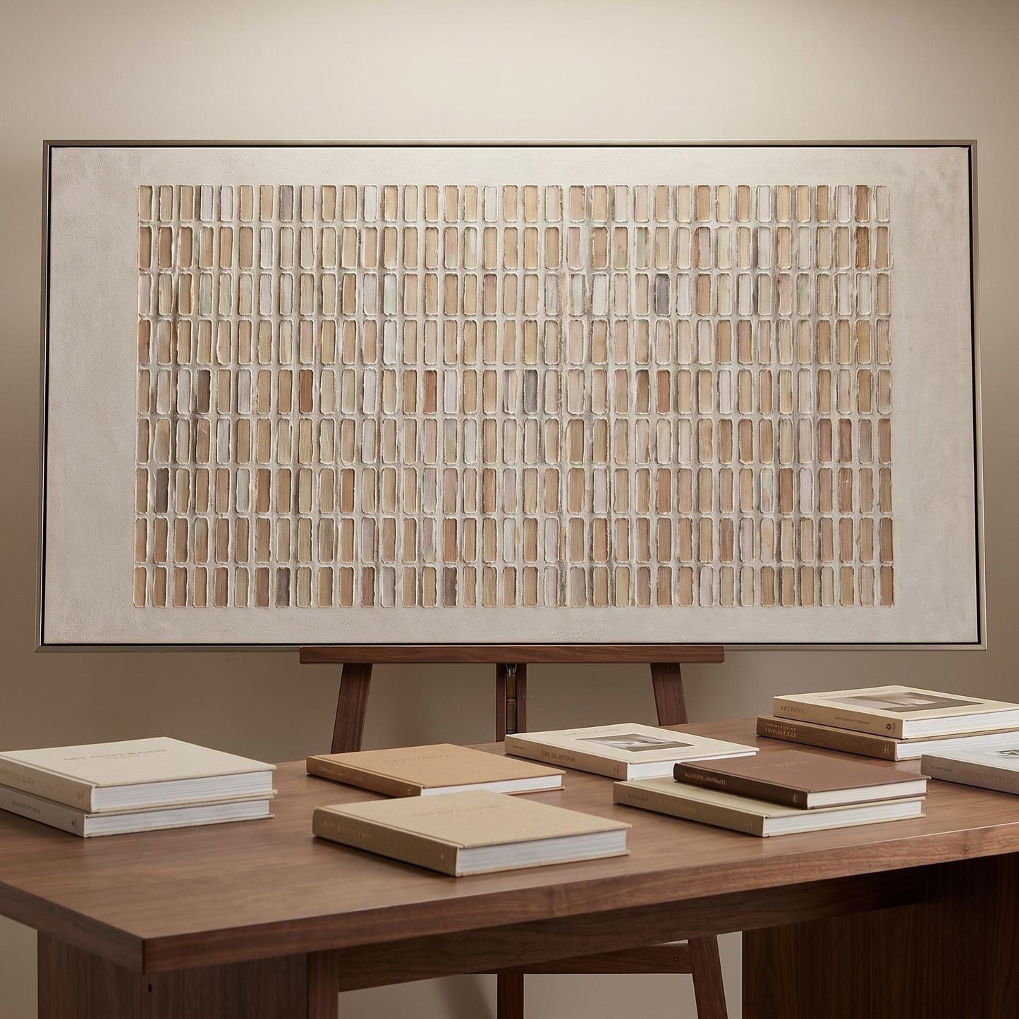 Wabi-Sabi Wall Art - Textured Grid