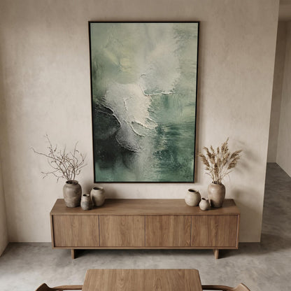 3D Textured Painting - Sage Green Mist
