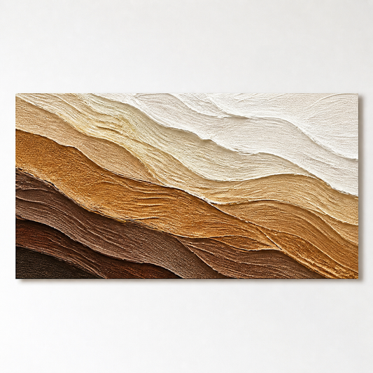 Wabi-Sabi Wall Art - Earthy Waves