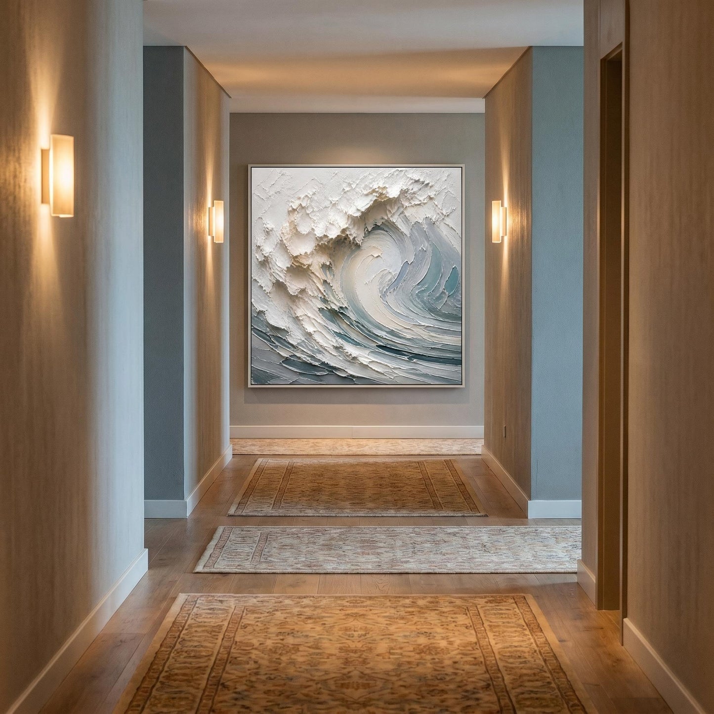 3D Textured Painting - Coastal Wave Crest