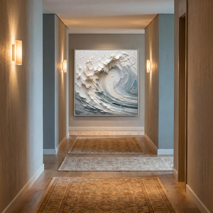 3D Textured Painting - Coastal Wave Crest