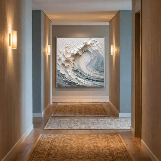 3D Textured Painting - Coastal Wave Crest
