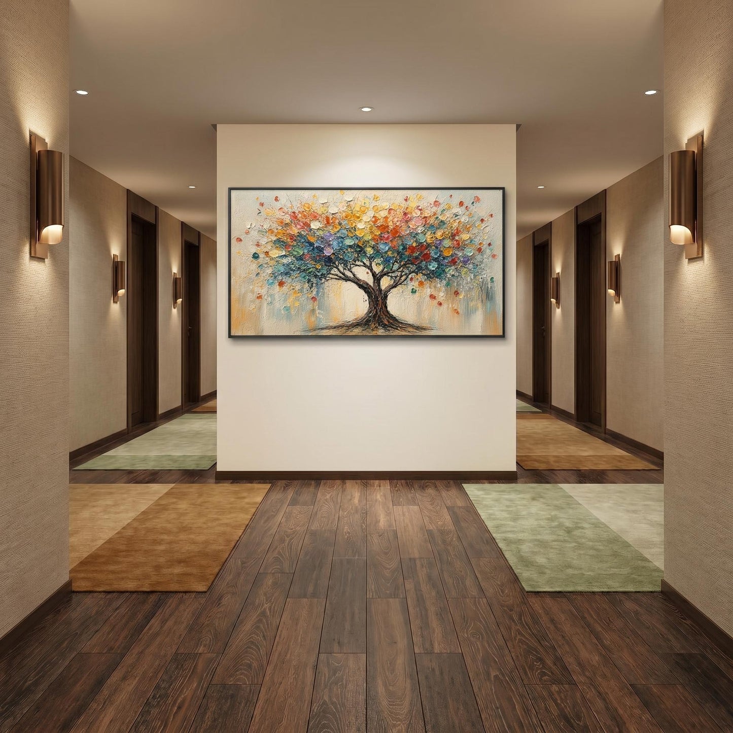 3D Textured Painting - Rainbow Tree of Life