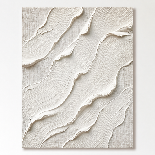 Wabi-Sabi Wall Art - White Flow