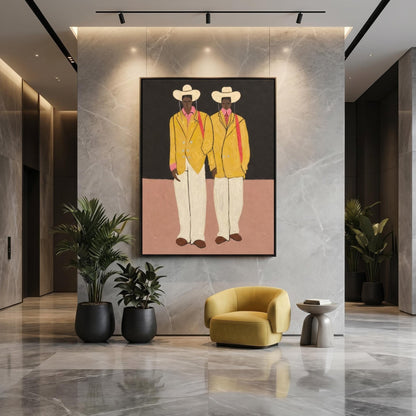 Colorful Painting - Yellow Jacket Duo