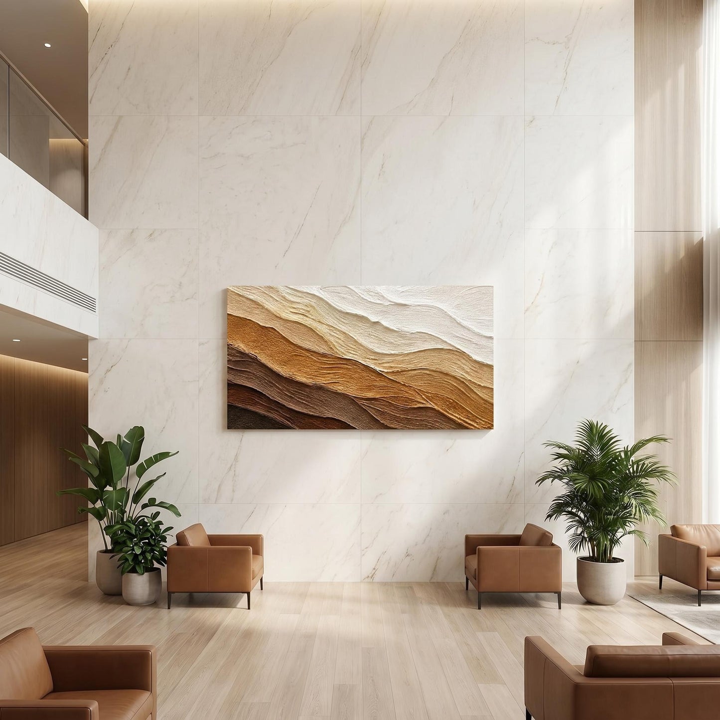 Wabi-Sabi Wall Art - Earthy Waves